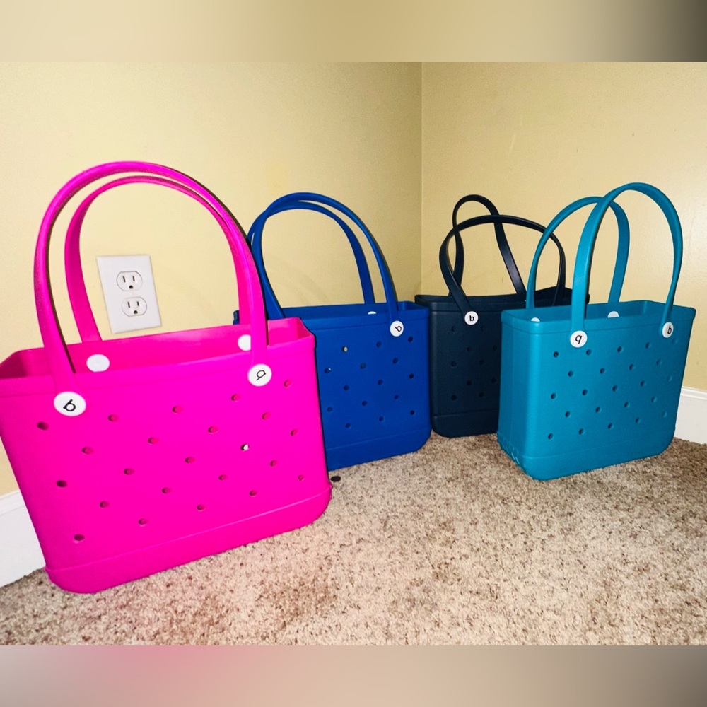 Rubber beach bags purses totes beach bag dog bag work casual fun like B bags NEW